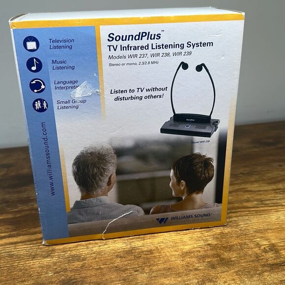 SoundPlus TV Infrared Listening System Williams Sound Model WIR RX238